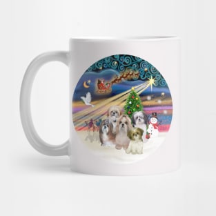 "Christmas Magic" with Five Shih Tzus Mug